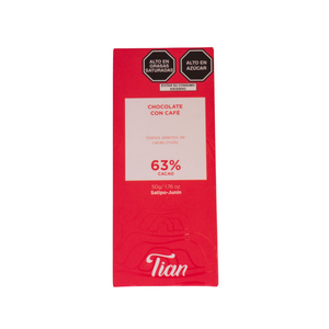 Chocolate negro al 63% aguaymanto y sal de los andes TIAN Satipo, Junín 50g