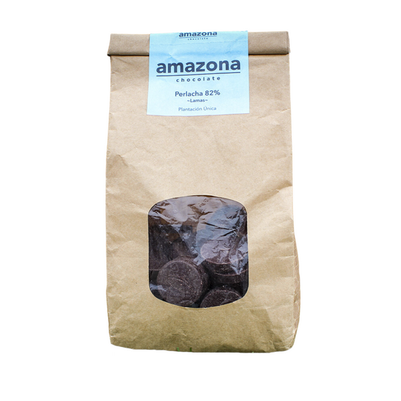 Chocolate Monedas Perlacha 82%  (Bolsa 500g) AMAZONA CHOCOLATE