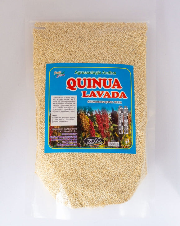 QUINUA BLANCA LAVADA FORTIGRANO PUNO BOLSA 500G